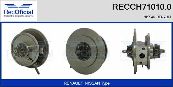 Groupe carter, turbocompresseur RECOFICIAL RECCH71010.0