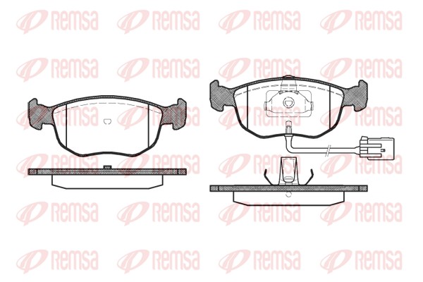 Kit de plaquettes de frein, frein à disque REMSA 0575.02