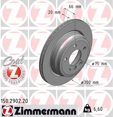 Disque de frein ZIMMERMANN 150.2902.20