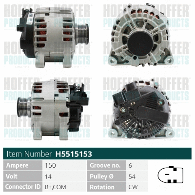 Alternateur HOFFER H5515153