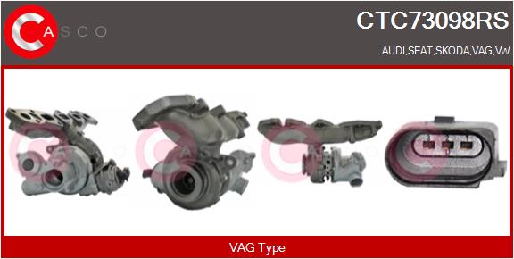 Turbocompresseur, suralimentation CASCO CTC73098RS