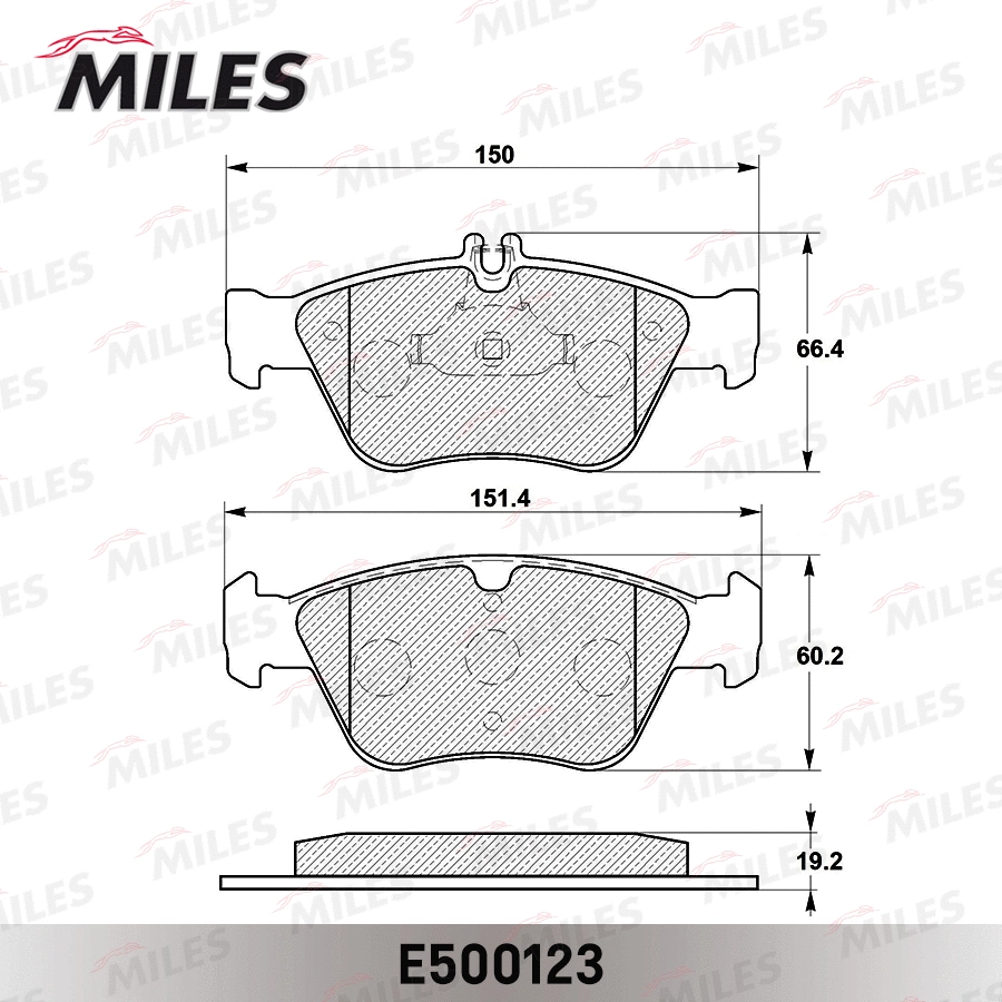Kit de plaquettes de frein, frein à disque MILES E500123
