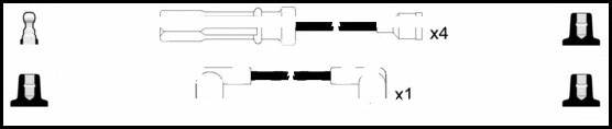 Kit de câbles d'allumage LEMARK HOES898