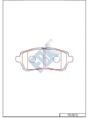 Kit de plaquettes de frein, frein à disque FBK FD3872