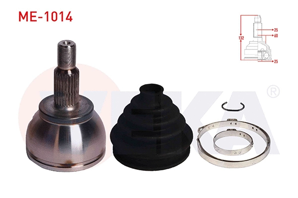 Jeu de joints, arbre de transmission VEKA ME-1014
