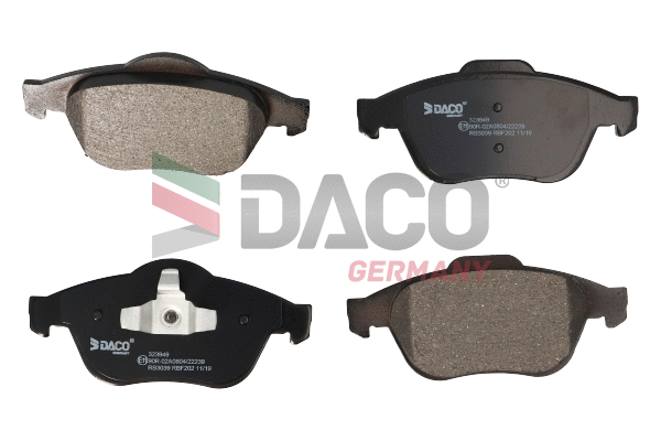 Kit de plaquettes de frein, frein à disque DACO Germany 323949