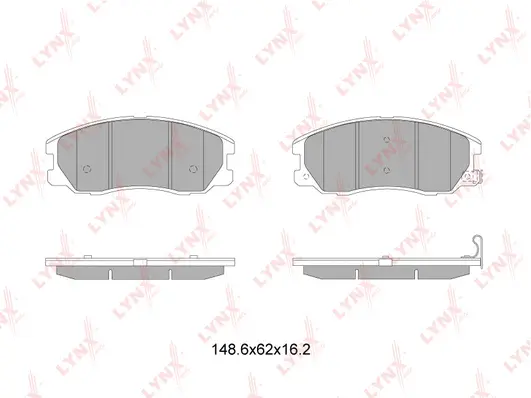 Kit de plaquettes de frein, frein à disque LYNXAUTO BD-1816