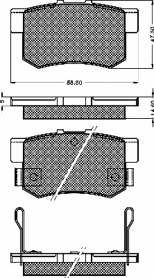 Kit de plaquettes de frein, frein à disque BSF 10496