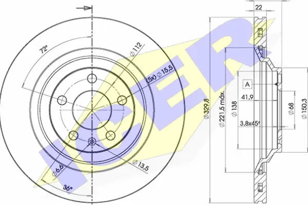 Disque de frein ICER 78BD5314-2