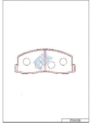 Kit de plaquettes de frein, frein à disque FBK FD6008