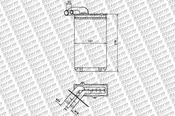 Système de chauffage STORM QUALITY PARTS 87003