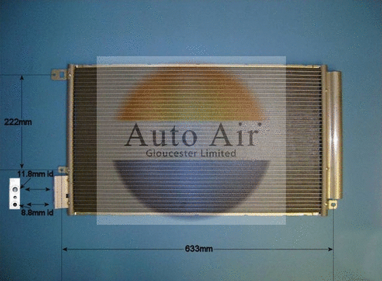 Condenseur, climatisation AUTO AIR GLOUCESTER 16-9801