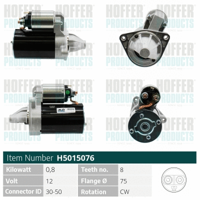 Démarreur HOFFER H5015076