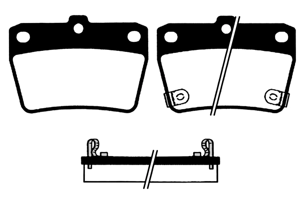 Kit de plaquettes de frein, frein à disque Technika 02154