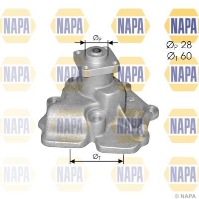 Pompe à eau, refroidissement du moteur NAPA NWP1177