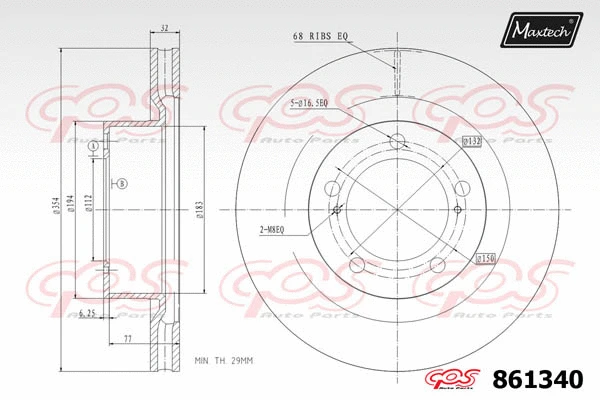 Disque de frein MAXTECH 861340