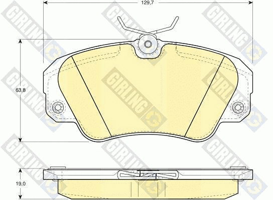 Kit de plaquettes de frein, frein à disque GIRLING 6109571