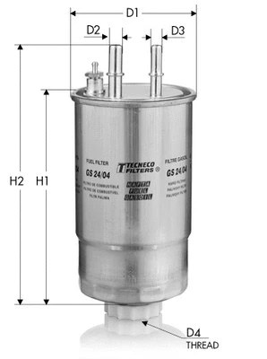 Filtre à carburant TECNECO FILTERS GS24/04