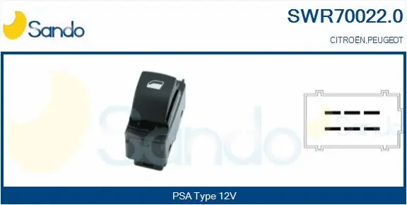 Interrupteur, lève-vitre SANDO SWR70022.0