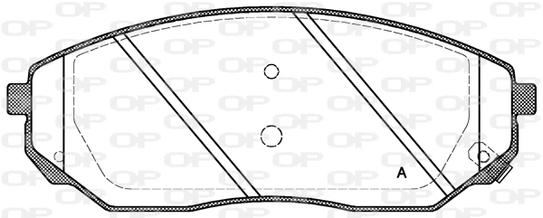Kit de plaquettes de frein, frein à disque OPEN PARTS BPA1041.02