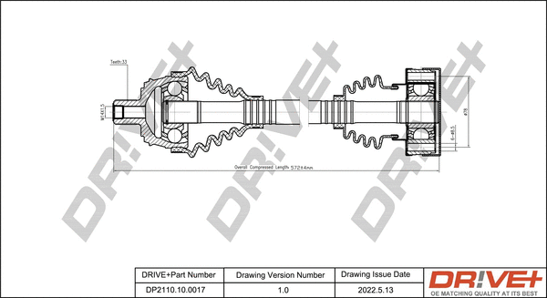 Arbre de transmission Dr!ve+ DP2110.10.0017