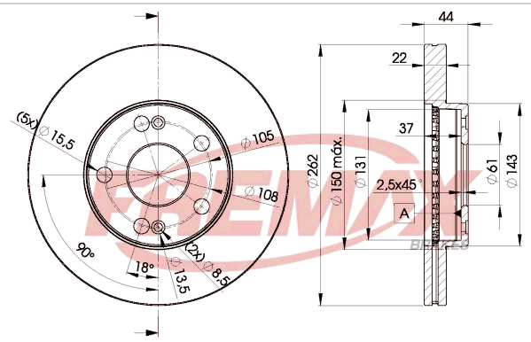 Disque de frein FREMAX BD-2233
