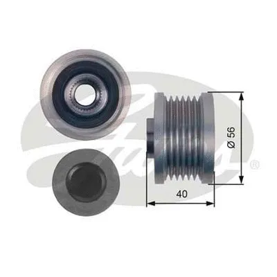 Poulie roue libre, alternateur GATES-AU OAP7129