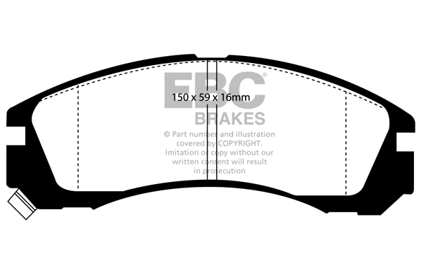 Kit de plaquettes de frein, frein à disque EBC Brakes DP5954NDX