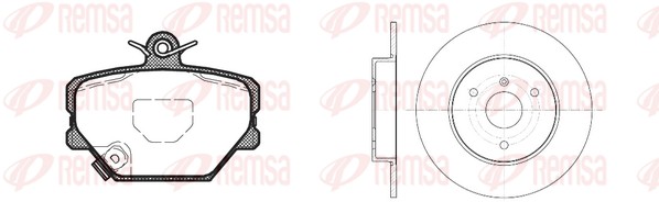 Kit de freins, frein à disques REMSA 8705.00