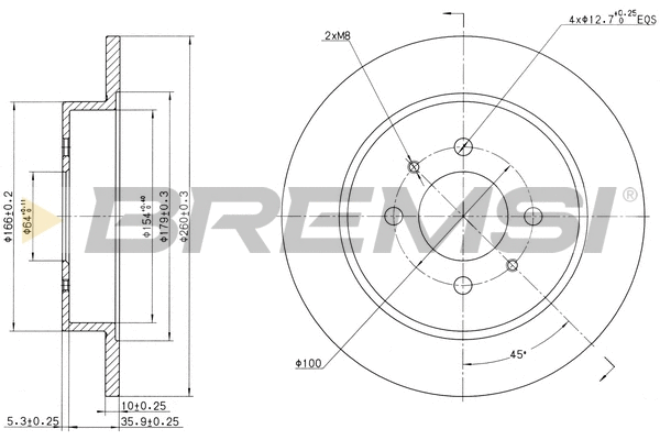 Disque de frein BREMSI CD6988S