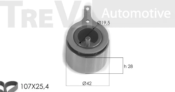 Pompe à eau + kit de courroie crantée TREVI AUTOMOTIVE KD1353HP