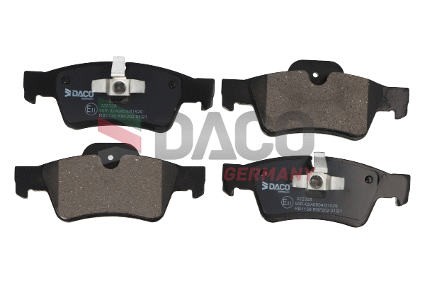 Kit de plaquettes de frein, frein à disque DACO Germany 322328