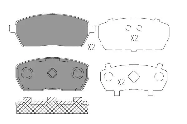 Kit de plaquettes de frein, frein à disque KAVO PARTS KBP-8529