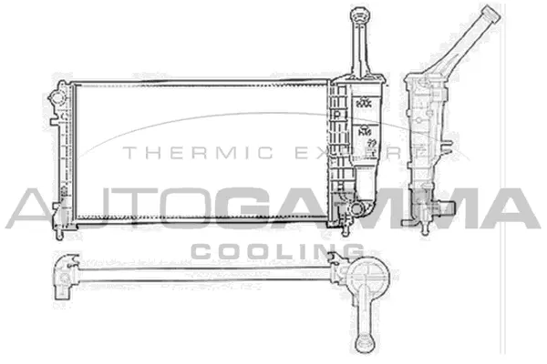 Radiateur, refroidissement du moteur AUTOGAMMA 103758