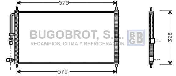 Condenseur, climatisation BUGOBROT 62-HD5083