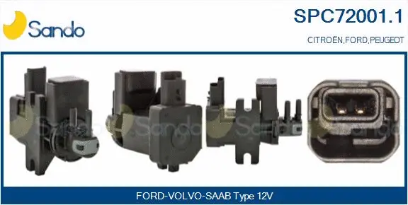 Transmetteur de pression, contrôle des gaz d'échappement SANDO SPC72001.1