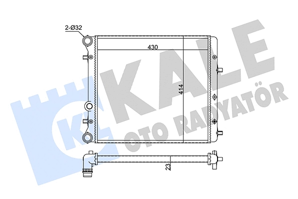 Radiateur, refroidissement du moteur KALE OTO RADYATÖR 349245