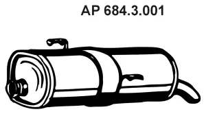Silencieux arrière EBERSPÄCHER 684.3.001