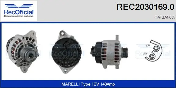 Alternateur RECOFICIAL REC2030169.0