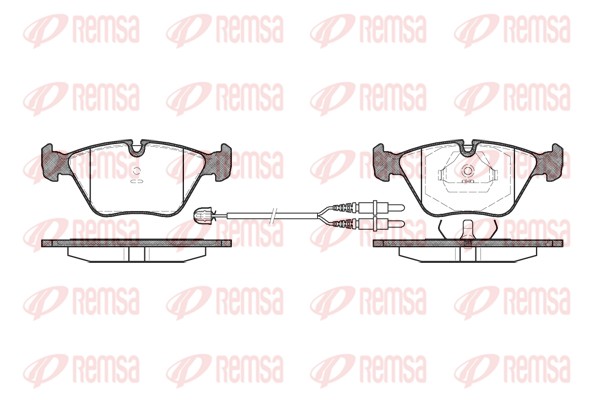 Kit de plaquettes de frein, frein à disque REMSA 0270.22
