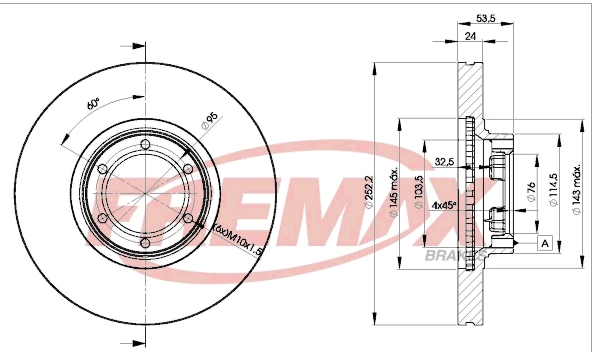 Disque de frein FREMAX BD-1367