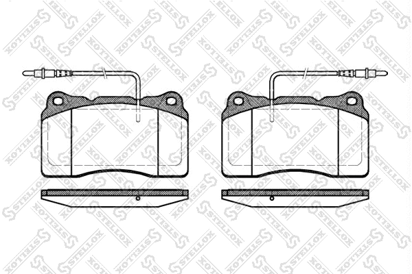 Kit de plaquettes de frein, frein à disque STELLOX 677 014B-SX