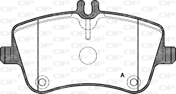 Kit de plaquettes de frein, frein à disque OPEN PARTS BPA0768.00