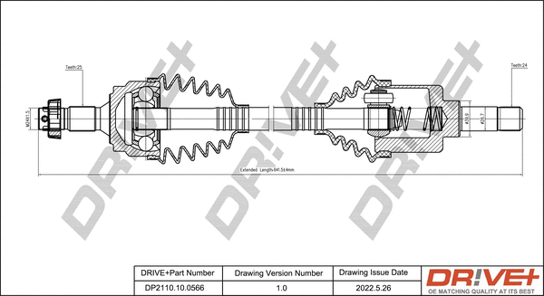 Arbre de transmission Dr!ve+ DP2110.10.0566