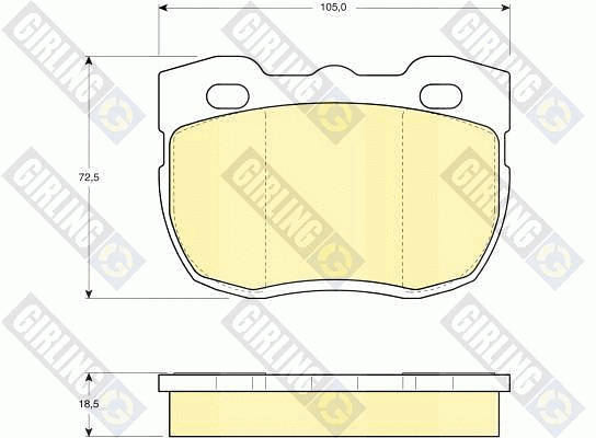 Kit de plaquettes de frein, frein à disque GIRLING 6103946