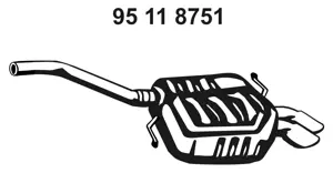 Silencieux arrière EBERSPÄCHER 95 11 8751