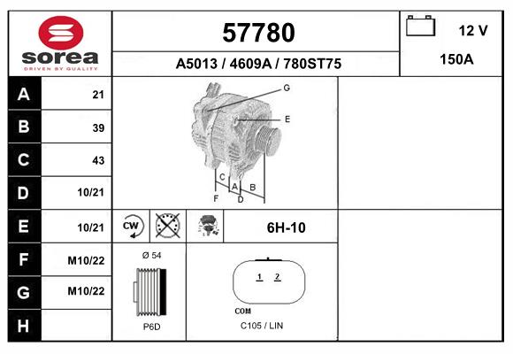 Alternateur EAI 57780