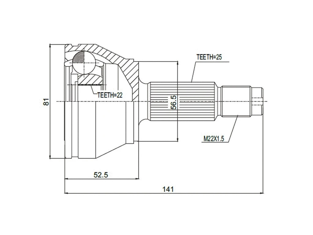 Jeu de joints, arbre de transmission A.Z. Meisterteile AZMT-43-030-1099