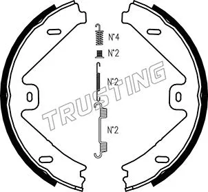 Jeu de mâchoires de frein, frein de stationnement TRUSTING 052.137K