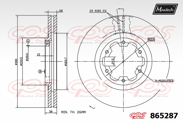 Disque de frein MAXTECH 865287